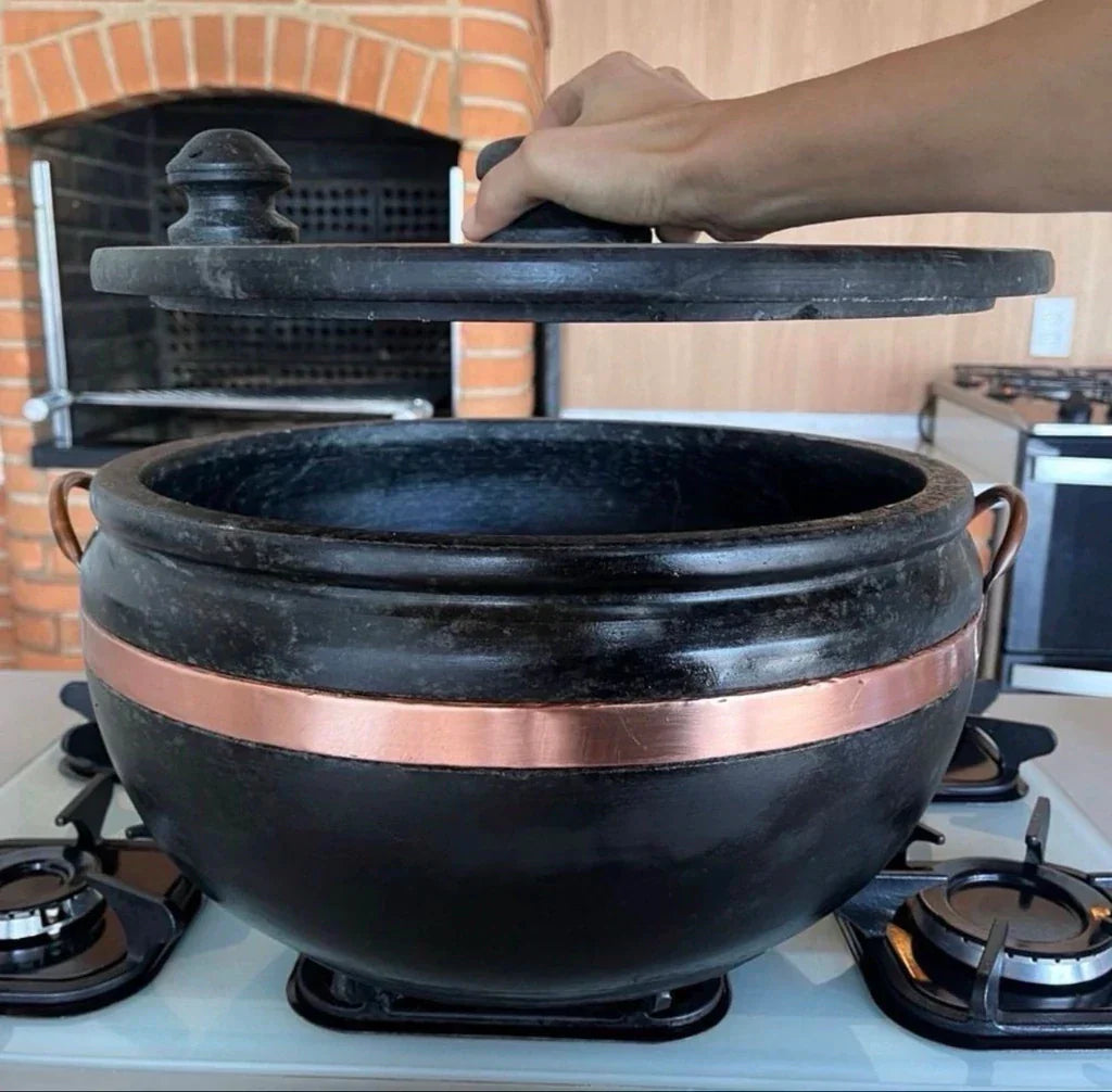 PANELA DE PRESSÃO DE PEDRA + BRINDE ESPECIAL