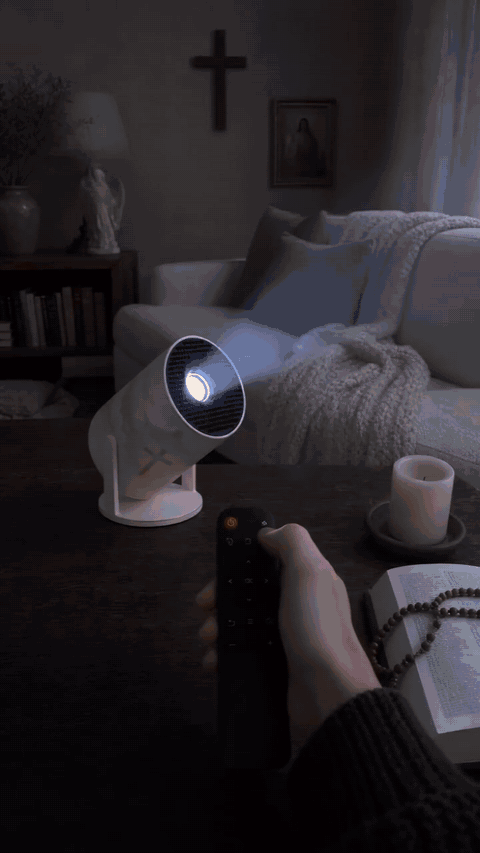 Story Glow projetando na parede