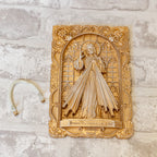 Quadro Dourado de Resina Jesus Misericordioso - Instituto Hesed