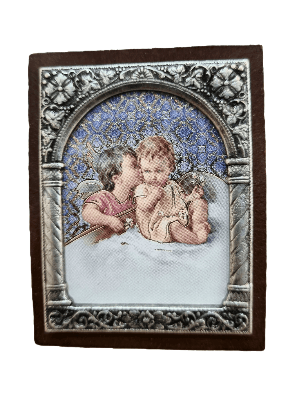 Adorno Italiano Anjo Beijando Menino 6 cm x 5 cm