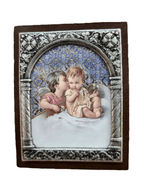 Adorno Italiano Anjo Beijando Menino 6 cm x 5 cm