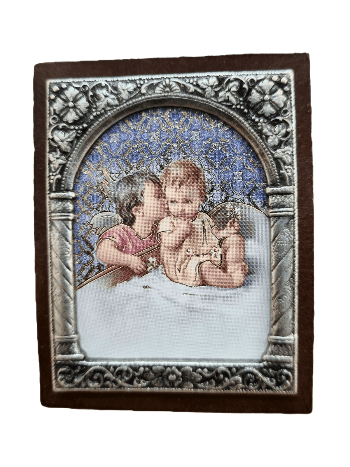 Adorno Italiano Anjo Beijando Menino 6 cm x 5 cm