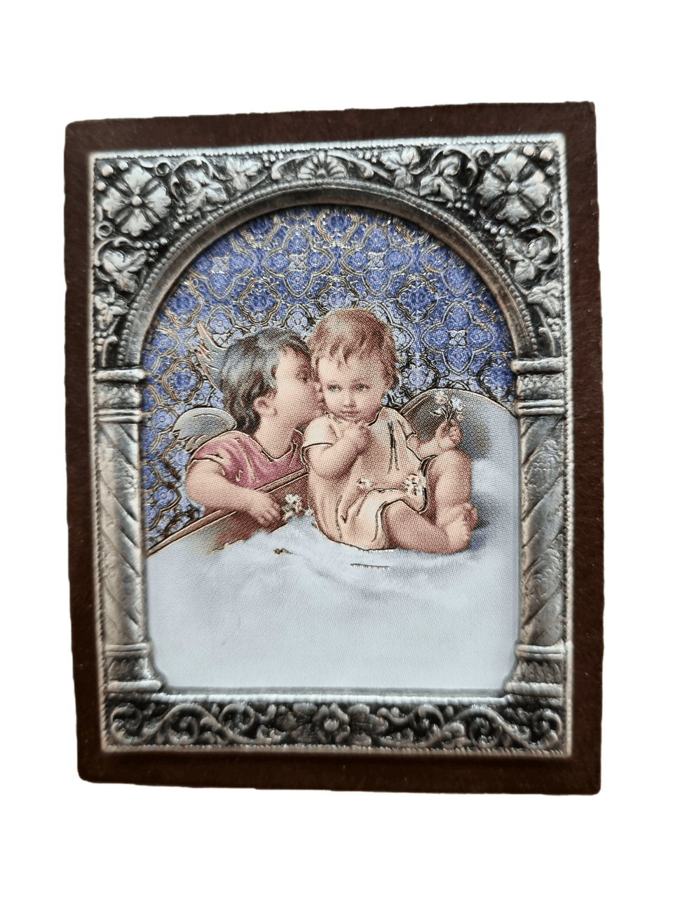 Adorno Italiano Anjo Beijando Menino 6 cm x 5 cm