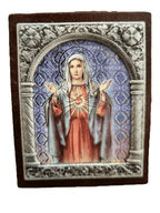 Adorno Italiano Imaculado Coração de Maria 6 cm x 5 cm