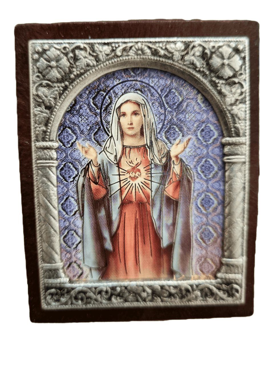 Adorno Italiano Imaculado Coração de Maria 6 cm x 5 cm