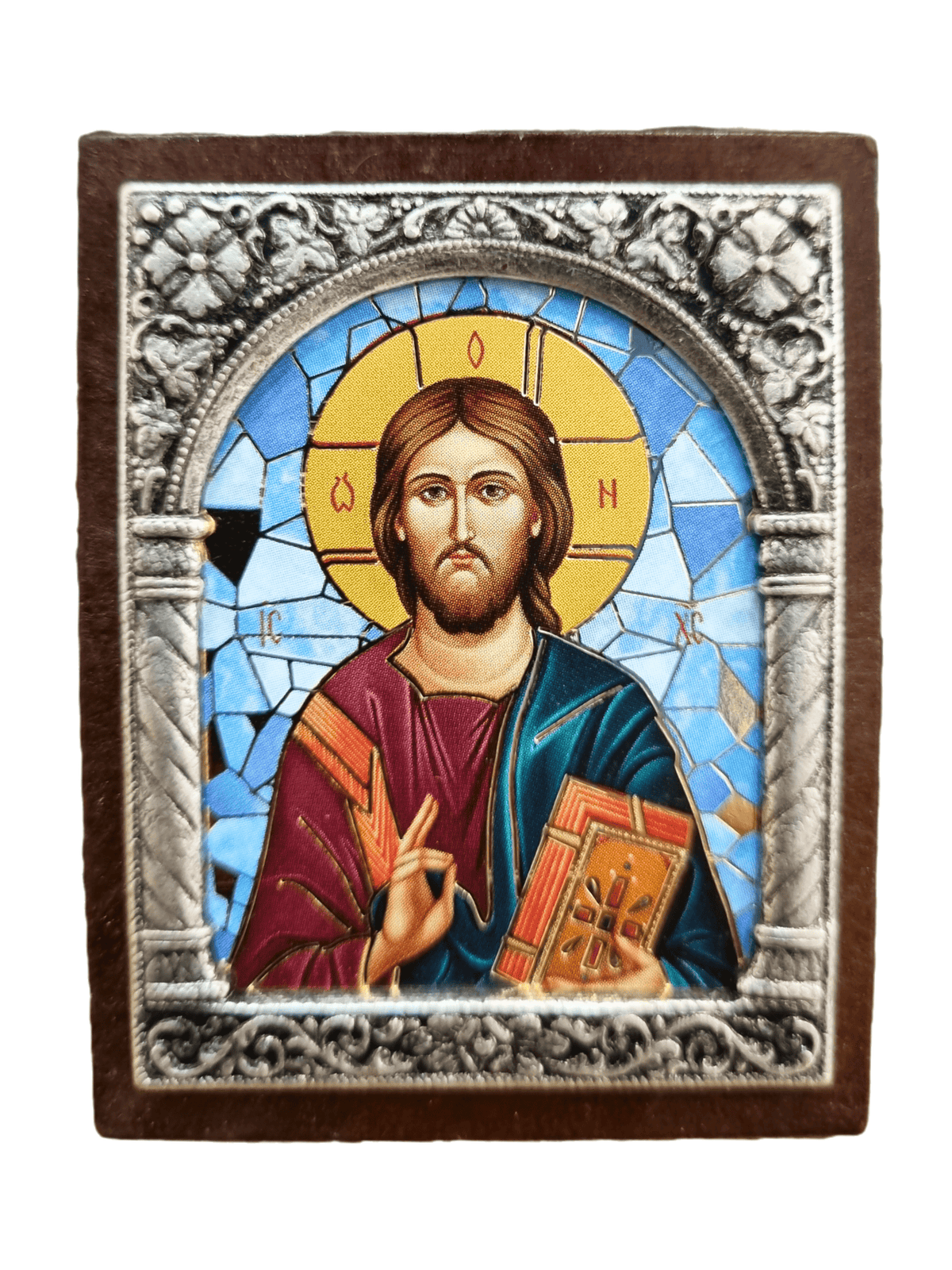 Adorno Italiano Jesus Pantocrator 6 cm x 5 cm
