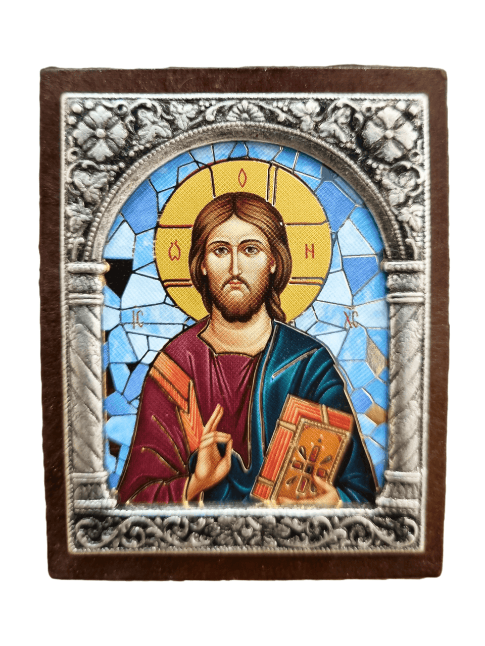 Adorno Italiano Jesus Pantocrator 6 cm x 5 cm