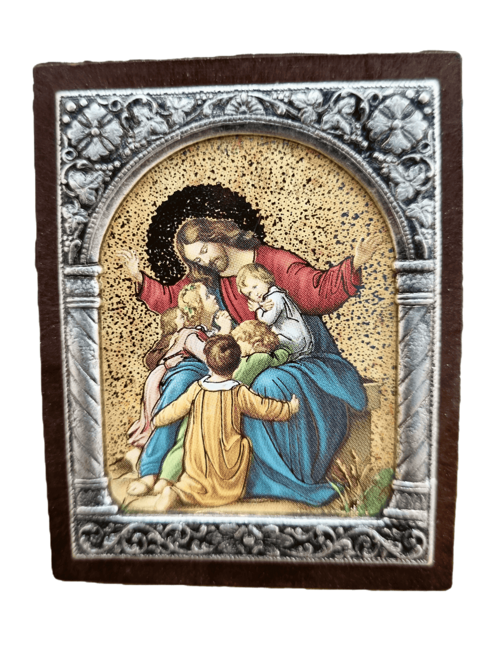 Adorno Italiano Jesus com as Crianças 6 cm x 5 cm