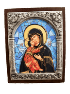 Adorno Italiano Nossa Senhora da Ternura 6 cm x 5 cm