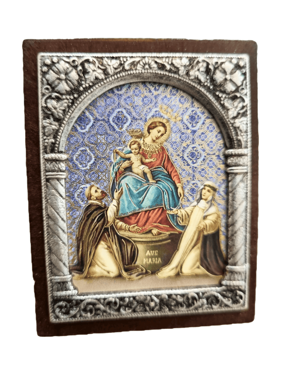Adorno Italiano Nossa Senhora do Rosário 6 cm x 5 cm