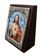Adorno Italiano Sagrado Coração de Jesus 6 cm x 5 cm