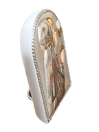 Adorno de Prata Italiano Eucaristia Menina 5,5 cm x 4 cm