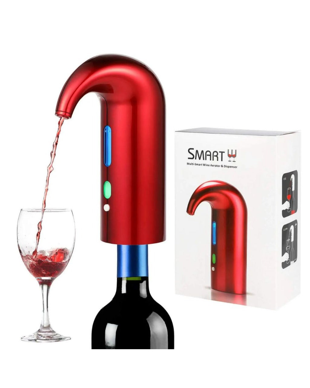 Aerador Elétrico de Vinho com Dispensador USB Automático