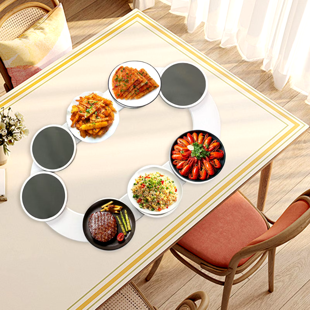 Bandeja Giratória de Mesa de Jantar para Servir Alimentos