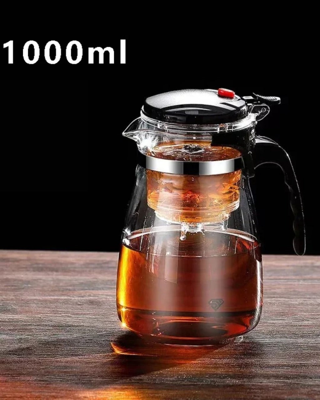 Chaleira em Vidro Resistente ao Calor com Infusor para Chá