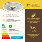 Ventilador de teto portatil com iluminação - Ventiluz Harmony