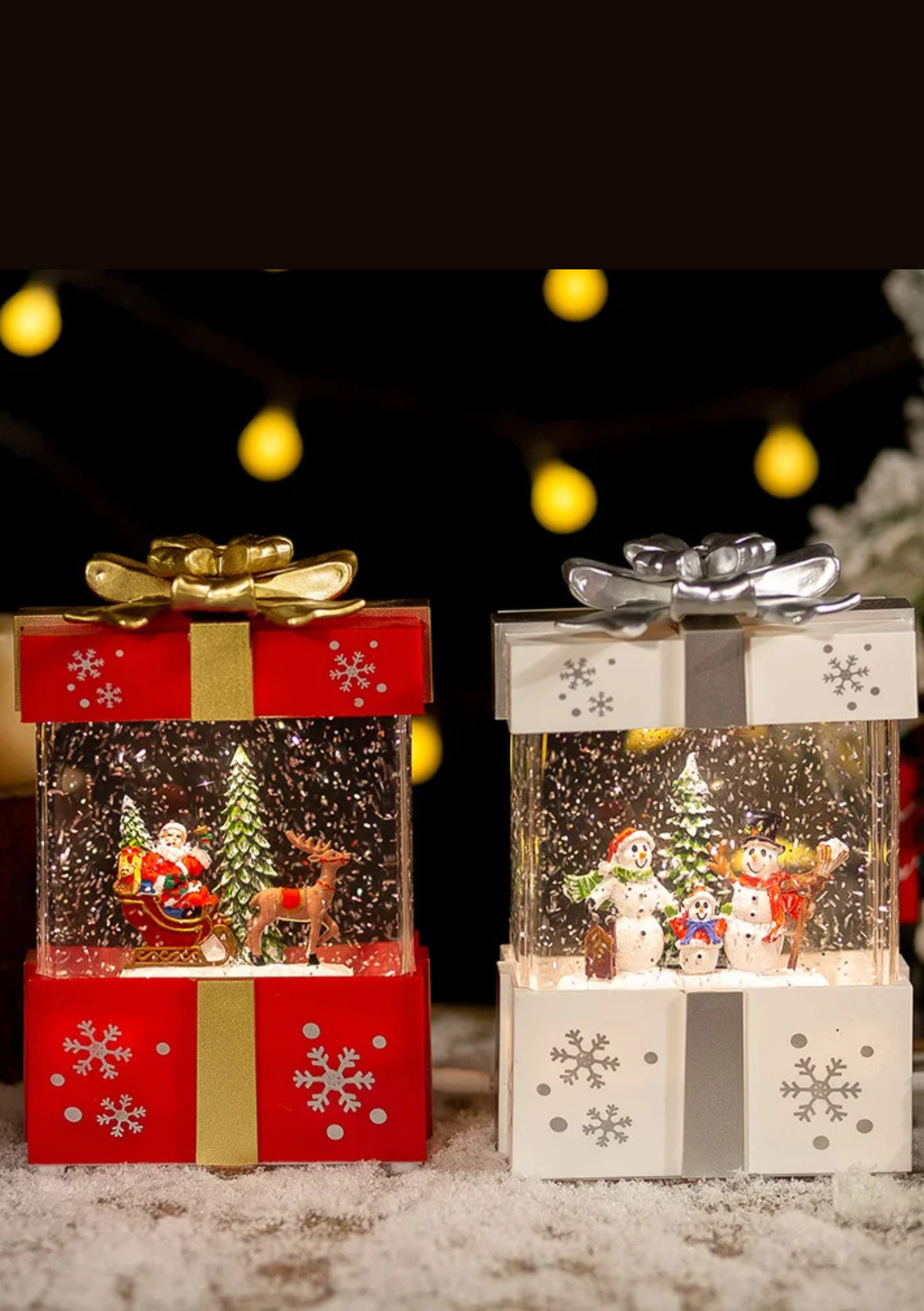 Caixa de Presente Musical de Natal