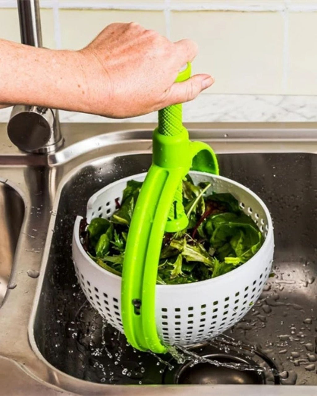 Centrífuga de Salada com Alça Dobrável para Frutas e Vegetais
