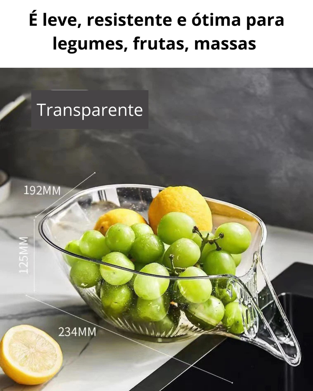 Cesta Escorredora Multifuncional para Pia Drenagem e Cozinha Prática