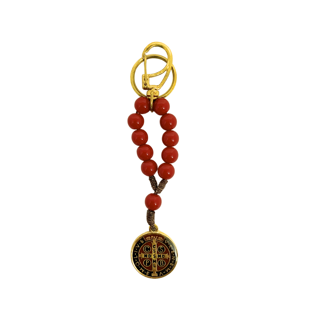 Chaveiro Dezena São Bento - Vermelho