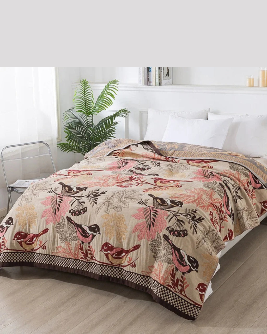 Cobertor de Algodão Aconchegante para Sofá ou Cama