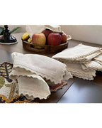Conjunto 10 Guardanapos de Linho e Algodão 40x40cm para Jantar e Festa