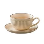 Conjunto de Xícara e Pires de Café Estilo Retrô