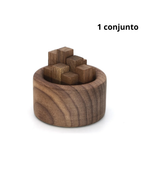 Conjunto de Difusores de Óleo Essencial em Madeira Noz Aromaterapia e Decoração