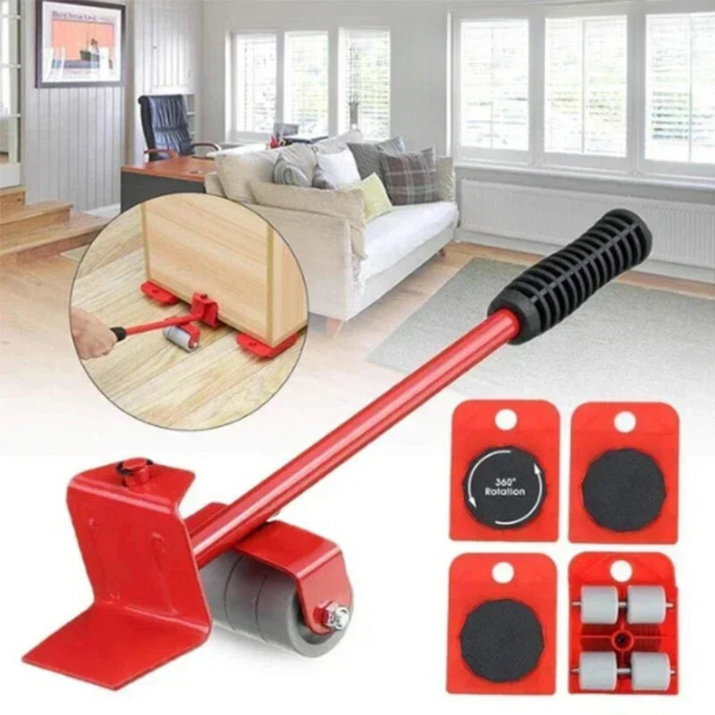 Conjunto de Ferramentas para Mover Móveis 5 Peças