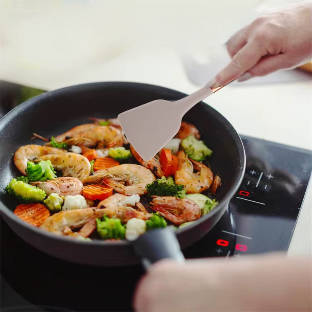 Conjunto de Utensílios de Cozinha de Silicone 10 Peças com Suporte