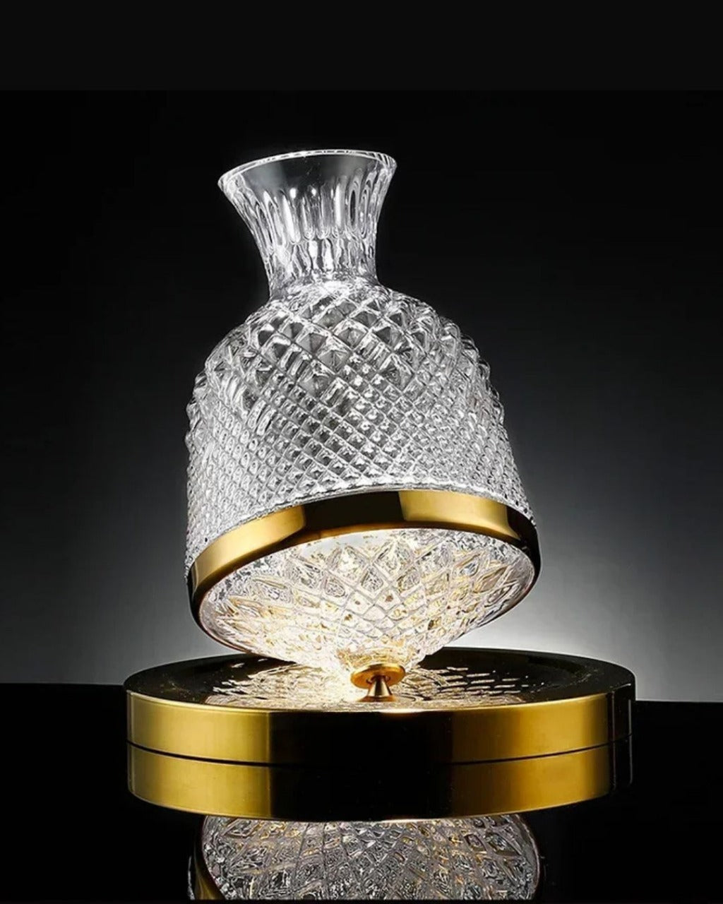 Copo Decantador Rotativo 360º de Vidro Cristal 1,5L Aerador e Dispensador de Vinho