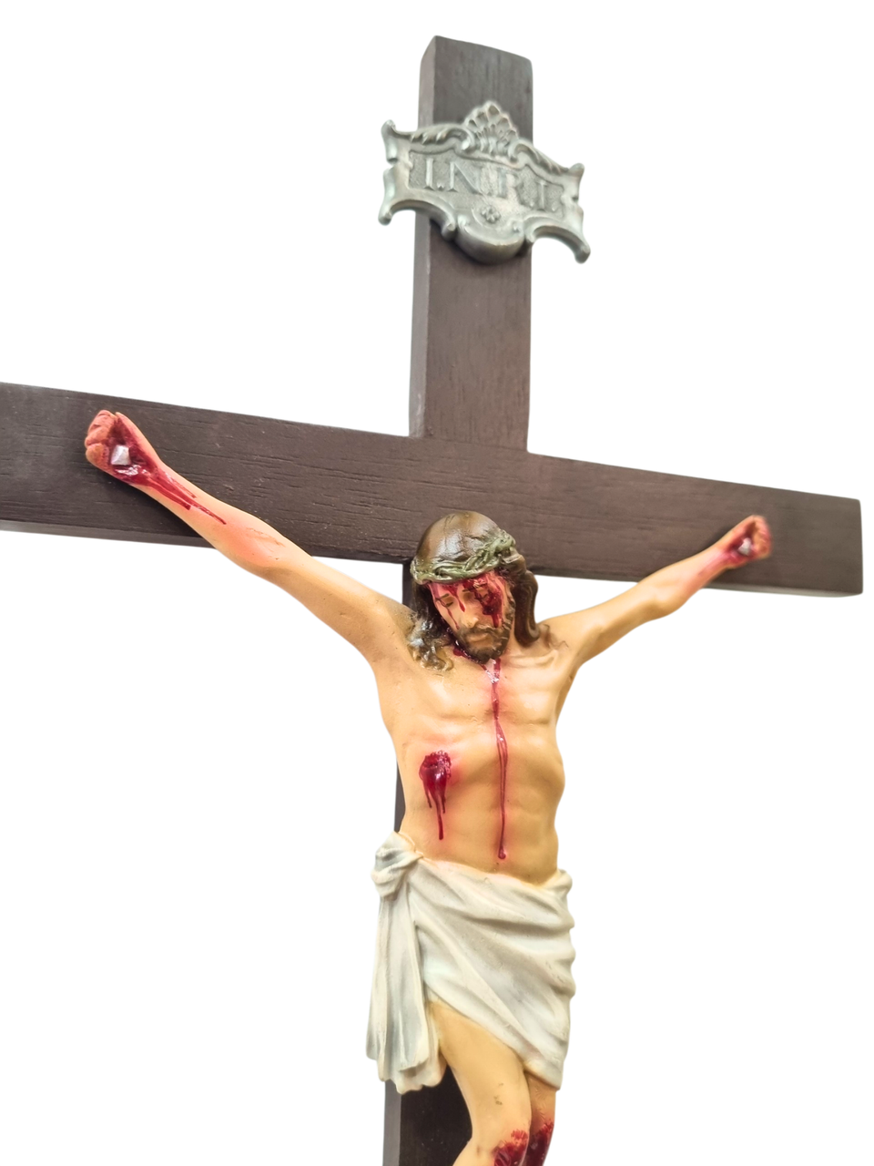 Crucifixo de Pó de Mármore 36 cm