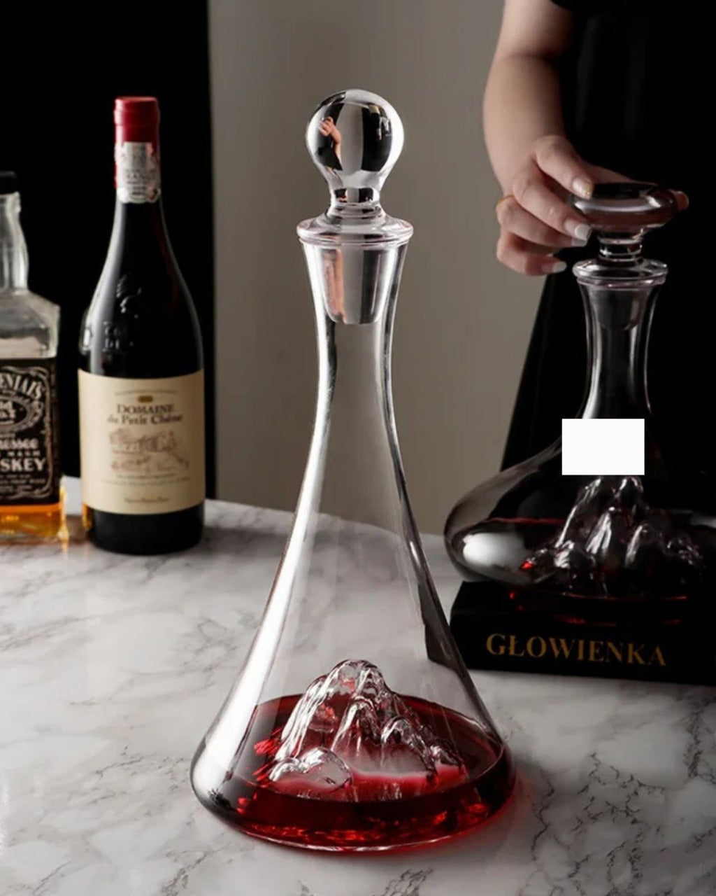 Decantador de Vidro Transparente Moderno para Vinho e Brandy Ideal para Festas e Jantares