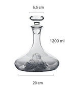 Decantador de Vidro Transparente Moderno para Vinho e Brandy Ideal para Festas e Jantares
