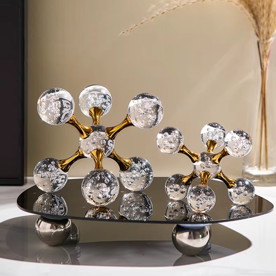 Decoração de Mesa Moderna com Bola de Cristal de Luxo