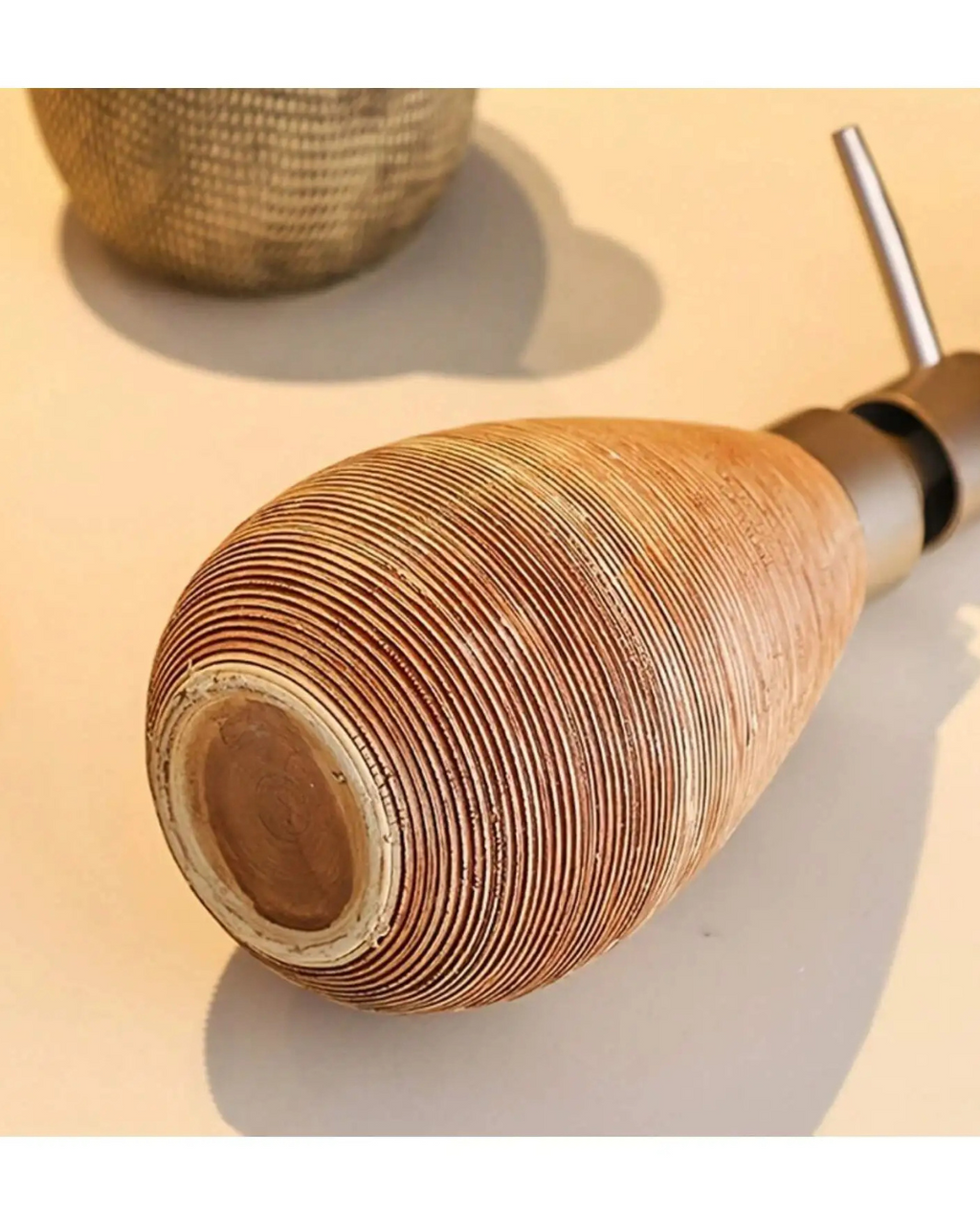 Dispenser de Sabonete em Cerâmica Estilo Retrô com Bomba Para Cozinha e Banheiro