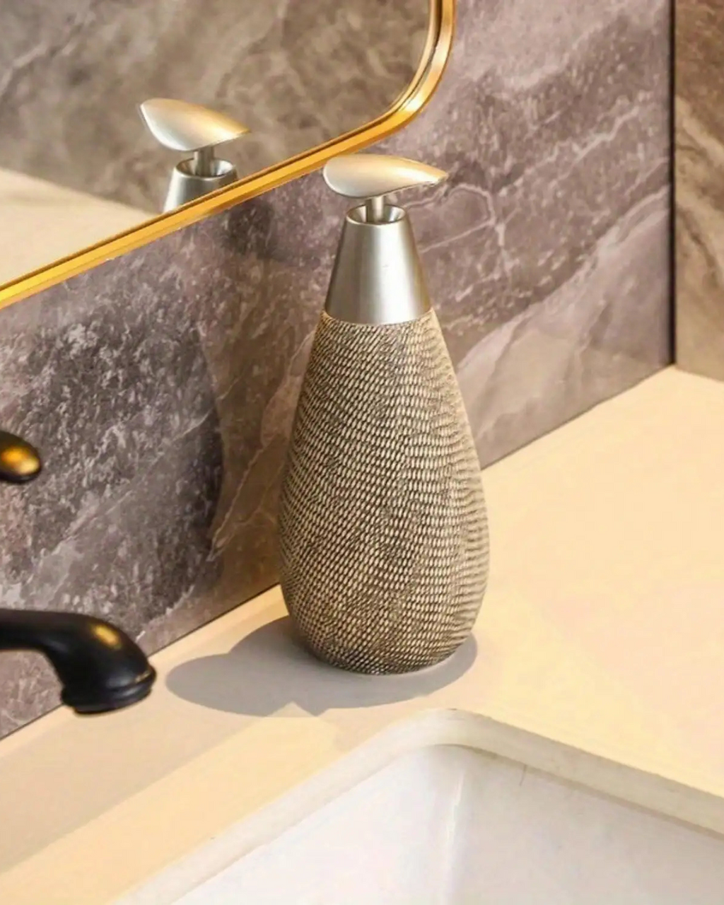 Dispenser de Sabonete em Cerâmica Estilo Retrô com Bomba Para Cozinha e Banheiro