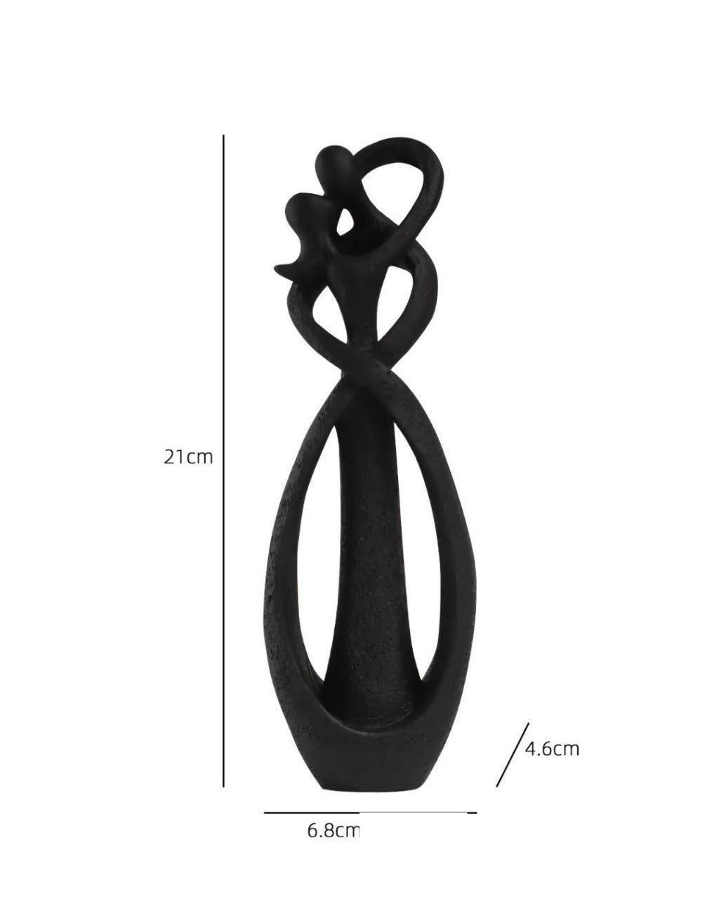Escultura de Casal Abraçado Decoração Afetiva para Sala Quarto ou Escritório
