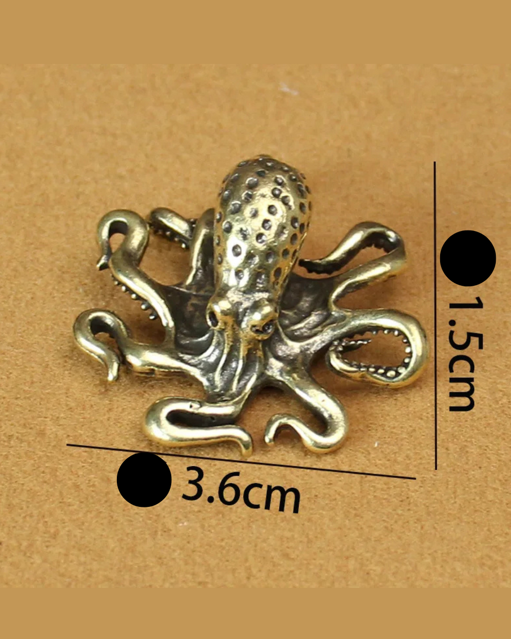 Estatueta de Polvo em Latão Vintage Miniatura Decorativa Retrô para Casa