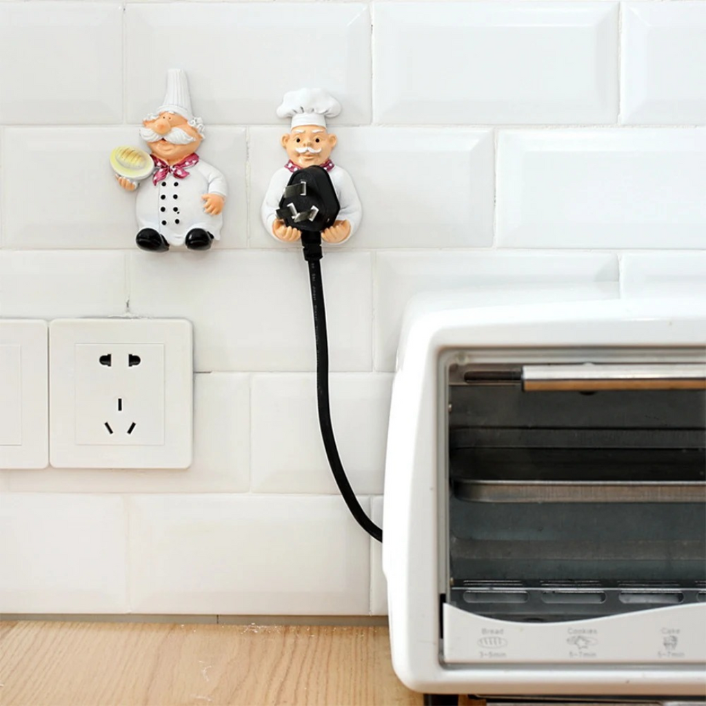 Estatuetas de Parede Chef com Ganchos