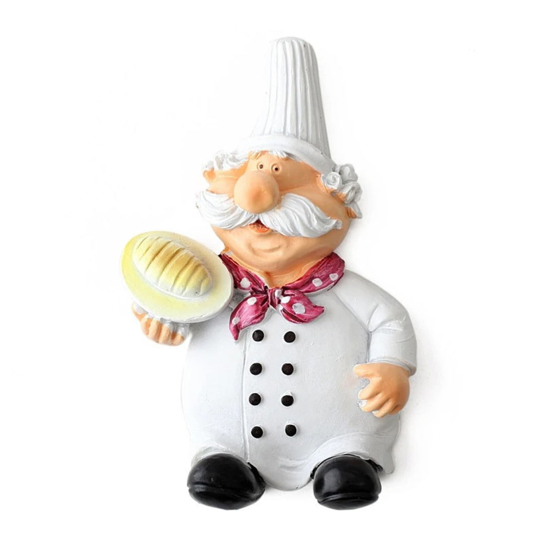 Estatuetas de Parede Chef com Ganchos