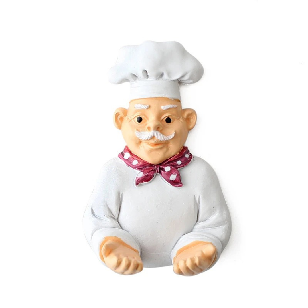 Estatuetas de Parede Chef com Ganchos
