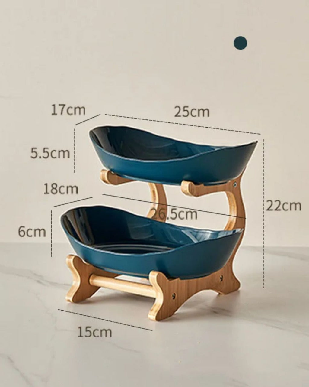 Fruteira com 2 ou 3 Camadas Estrutura em Bambu para Mesa Organizada