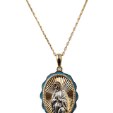 Gargantilha Nossa Senhora de Guadalupe em Prata de Lei 925 e Banho de Ouro 18K