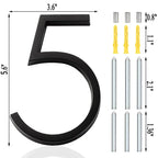 Números identificadores para residências grandes, efeito 3d - LuxuriousLabels