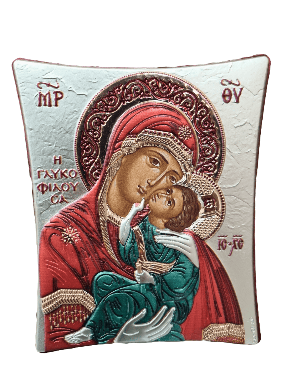 Ícone Grego Mãe da Ternura Esmaltado 11 x 14 cm