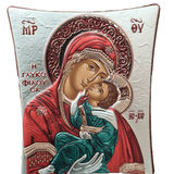 Ícone Grego Mãe da Ternura Esmaltado 11 x 14 cm