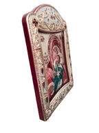 Ícone Grego Mãe da Ternura Esmaltado 30,5 x 22,7 cm