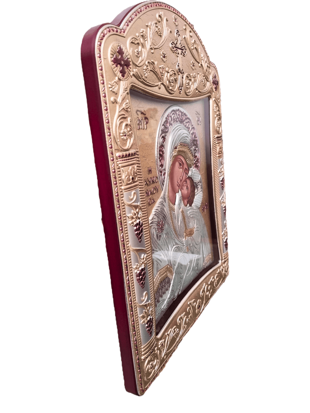 Ícone Grego Mãe da Ternura Esmaltado 39 x 29 cm