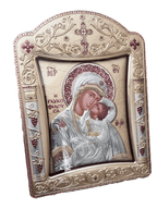 Ícone Grego Mãe da Ternura Esmaltado 39 x 29 cm